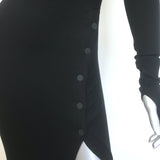 ALIX NYC Morris Off the Shoulder Midi Dress Black Ribbed Jersey Size Small