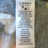 L'Agence Ressi Butterfly Print T-Shirt Black Size Medium Short Sleeve Top