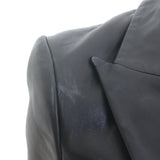 L'Agence Inez Cropped Leather Blazer Black Size 4
