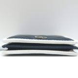 Gucci GG Marmont Card Case Wallet Diagonal Quilted Navy Leather