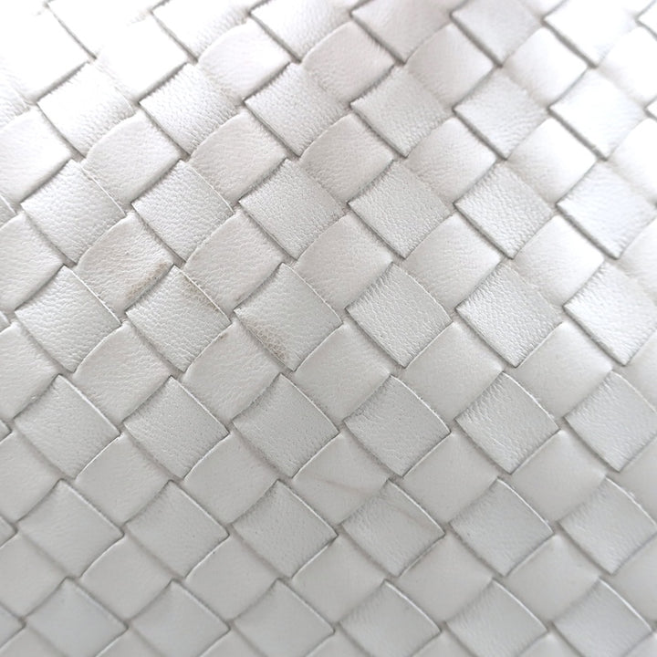 Bottega Veneta Medium Veneta Hobo Bag Cream Intrecciato Leather