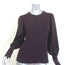 ME+EM Satin-Sleeve Blouse Deep Cabernet Jersey Size US 6 Long Sleeve Top