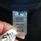 ALIX NYC Morris Off the Shoulder Midi Dress Black Ribbed Jersey Size Small