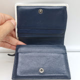 Gucci GG Marmont Card Case Wallet Diagonal Quilted Navy Leather