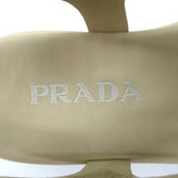 Prada Monolith Platform Sandals Ecru Rubber Size 41