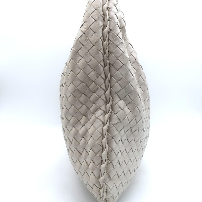 Bottega Veneta Medium Veneta Hobo Bag Cream Intrecciato Leather