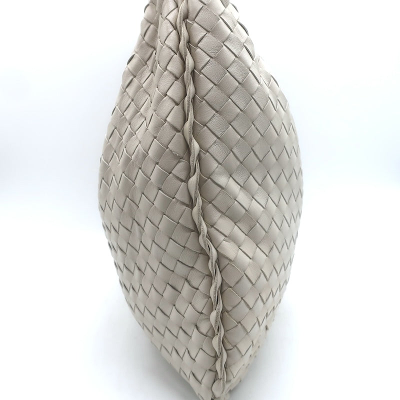 Bottega Veneta Medium Veneta Hobo Bag Cream Intrecciato Leather