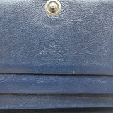 Gucci GG Marmont Card Case Wallet Diagonal Quilted Navy Leather