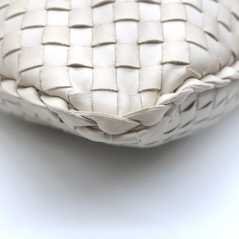 Bottega Veneta Medium Veneta Hobo Bag Cream Intrecciato Leather