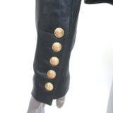 L'Agence Inez Cropped Leather Blazer Black Size 4