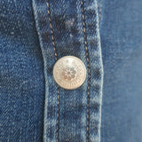 AG Jeans x Alexa Chung Denim Mini Dress Blue Stretch Cotton Size Extra Small NEW