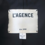 L'Agence Inez Cropped Leather Blazer Black Size 4