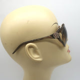 Roberto Cavalli Variscite 500 Crystal-Logo Butterfly Sunglasses Brown/Gold