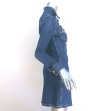 AG Jeans x Alexa Chung Denim Mini Dress Blue Stretch Cotton Size Extra Small NEW