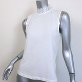 ME+EM Lace-Trim Layering Tank Top White Cotton Size US 6