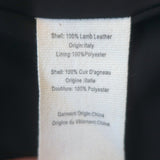 L'Agence Inez Cropped Leather Blazer Black Size 4