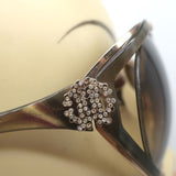 Roberto Cavalli Variscite 500 Crystal-Logo Butterfly Sunglasses Brown/Gold