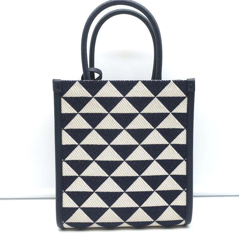 black and white checkered prada bag