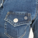 AG Jeans x Alexa Chung Denim Mini Dress Blue Stretch Cotton Size Extra Small NEW