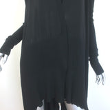 Rick Owens Sisyphus Lido Wrap Cardigan Black Virgin Wool Size Small