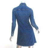 AG Jeans x Alexa Chung Denim Mini Dress Blue Stretch Cotton Size Extra Small NEW