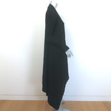 Rick Owens Sisyphus Lido Wrap Cardigan Black Virgin Wool Size Small