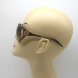 Roberto Cavalli Variscite 500 Crystal-Logo Butterfly Sunglasses Brown/Gold
