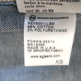 AG Jeans x Alexa Chung Denim Mini Dress Blue Stretch Cotton Size Extra Small NEW