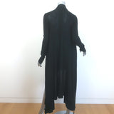 Rick Owens Sisyphus Lido Wrap Cardigan Black Virgin Wool Size Small
