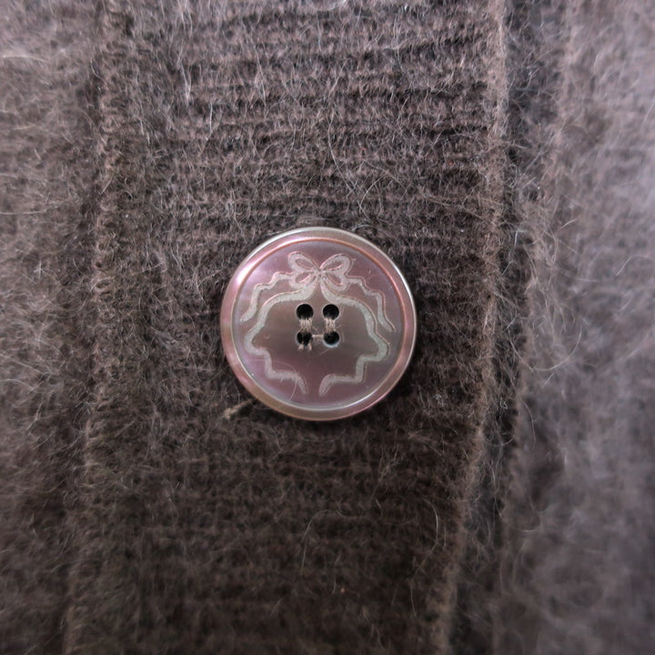 LoveShackFancy Applene Brushed Cashmere Cardigan Chocolate Size Small