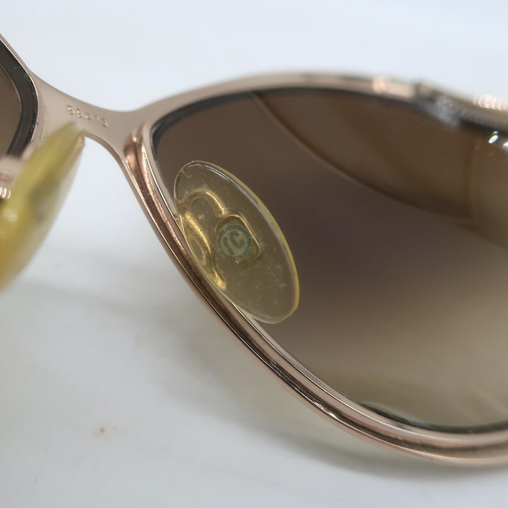 Roberto Cavalli Variscite 500 Crystal-Logo Butterfly Sunglasses Brown/Gold