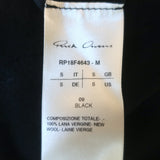 Rick Owens Sisyphus Lido Wrap Cardigan Black Virgin Wool Size Small