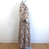 A.L.C. Marcia Tiered Maxi Dress Peach Floral Print Cotton Voile Size 6