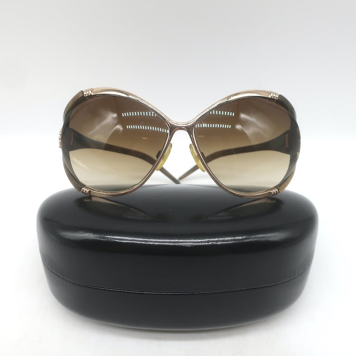 Roberto Cavalli Variscite 500 Crystal-Logo Butterfly Sunglasses Brown/Gold