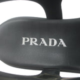 Prada Monolith Platform Sandals Black Rubber Size 41