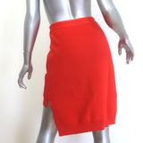 Authentic Fendi trompe l'oeil double-layer mini sweater skirt, red stretch wool blend, pre-owned (EU 38 / US 2)