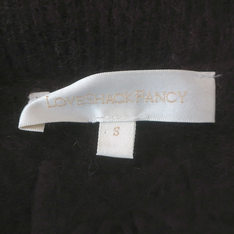 LoveShackFancy Applene Brushed Cashmere Cardigan Chocolate Size Small