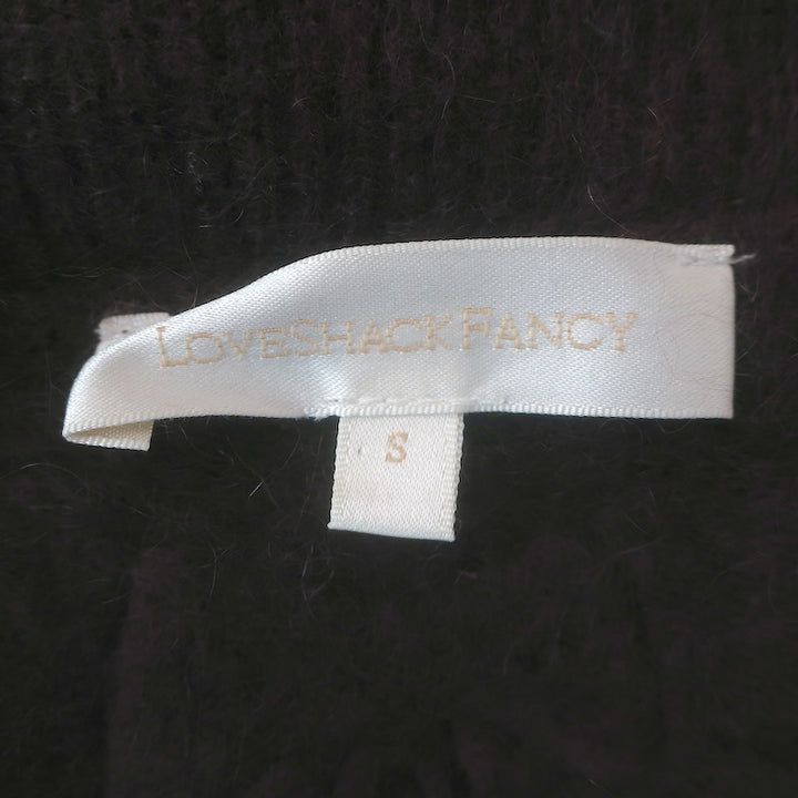 LoveShackFancy Applene Brushed Cashmere Cardigan Chocolate Size Small