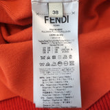 Fendi double-layer trompe l'oeil mini sweater skirt in red stretch-knit (wool blend), pre-owned, gently worn luxury piece