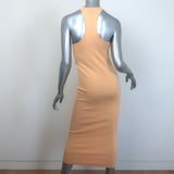 A.L.C. Marc Racerback Midi Dress Apricot Stretch Knit Size Small