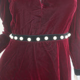 Philosophy di Lorenzo Serafini Velvet Long Sleeve Dress Burgundy Size US 4 NEW