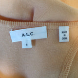 A.L.C. Marc Racerback Midi Dress Apricot Stretch Knit Size Small