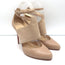 Christian Louboutin Trotter 100 Ankle Strap Pumps Beige Leather & Suede Size 38
