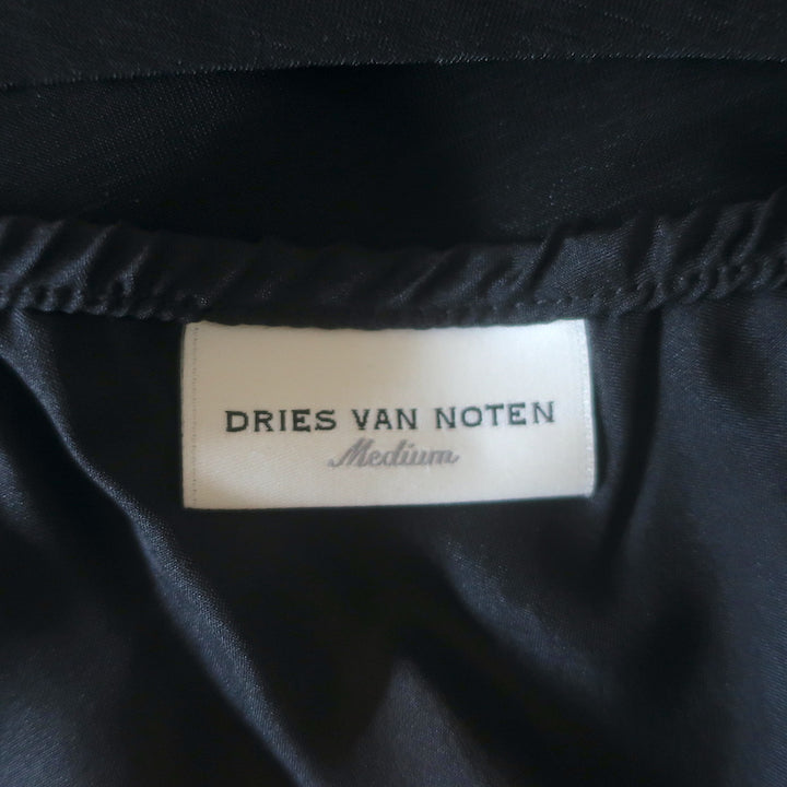 Dries Van Noten Draped Wrap Top &amp; Skirt Set Black Jersey Size Medium