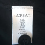 THE GREAT The Heirloom Rose Western Cardigan Black Wool-Blend Size 0