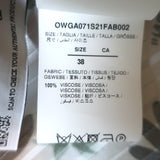 Off-White c/o Virgil Abloh floral-striped satin bowling shirt in light gray, authentic pre-owned, gently worn