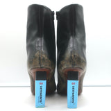 Vetements Gypsy Highlighter Heel Ankle Boots Black Distressed Leather Size 41