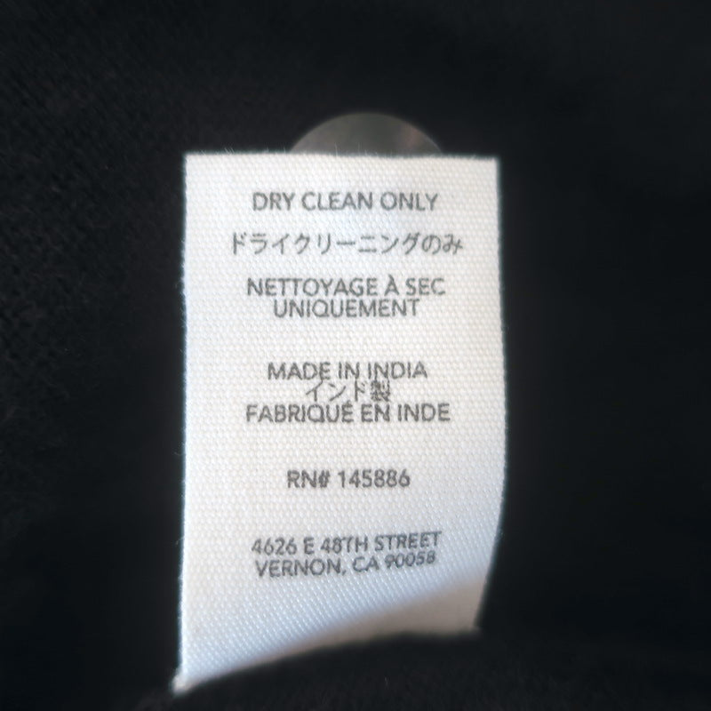 THE GREAT The Heirloom Rose Western Cardigan Black Wool-Blend Size 0