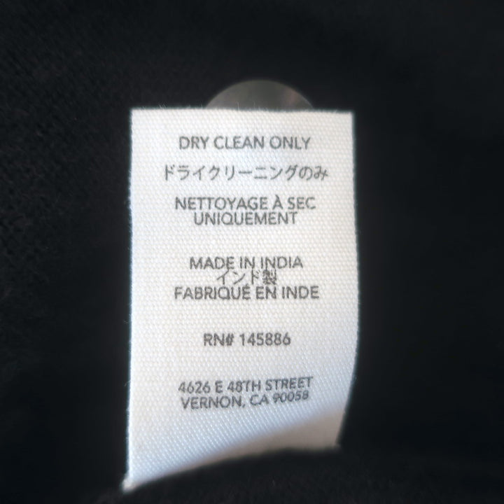 THE GREAT The Heirloom Rose Western Cardigan Black Wool-Blend Size 0