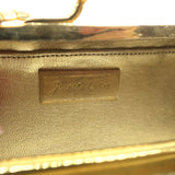 Judith Leiber Minaudiere Gold Floral Carved Metal Mini Crossbody Evening Bag